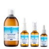 1x500ml Bottle, 1x50ml Vertical Spray, 1x50ml Spray and 1x30ml Dropper Applicators of Colloidal Silver - 15ppm - EMIAS THERAPEUTICS